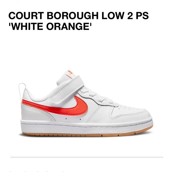 Shoes Nike Court Borough Low 2 Ps White Orange Sneakers Poshmark